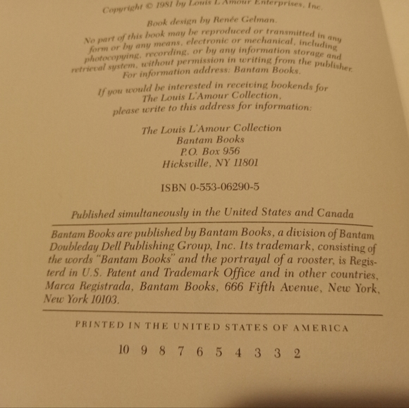 1986 Faux Leather Hardcover Comstock Lode by: Louis L'Amour - Picture 9 of 16